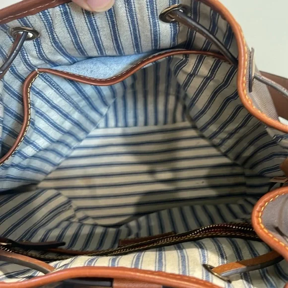 Dooney & Bourke Camden Saffiano Leather Bucket Bag - Picture 7 of 7